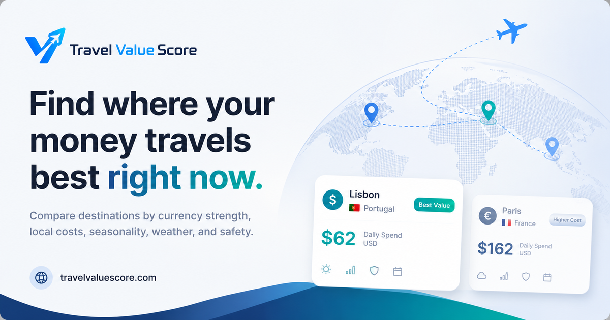 I made a website that finds the best countries to visit right now logo